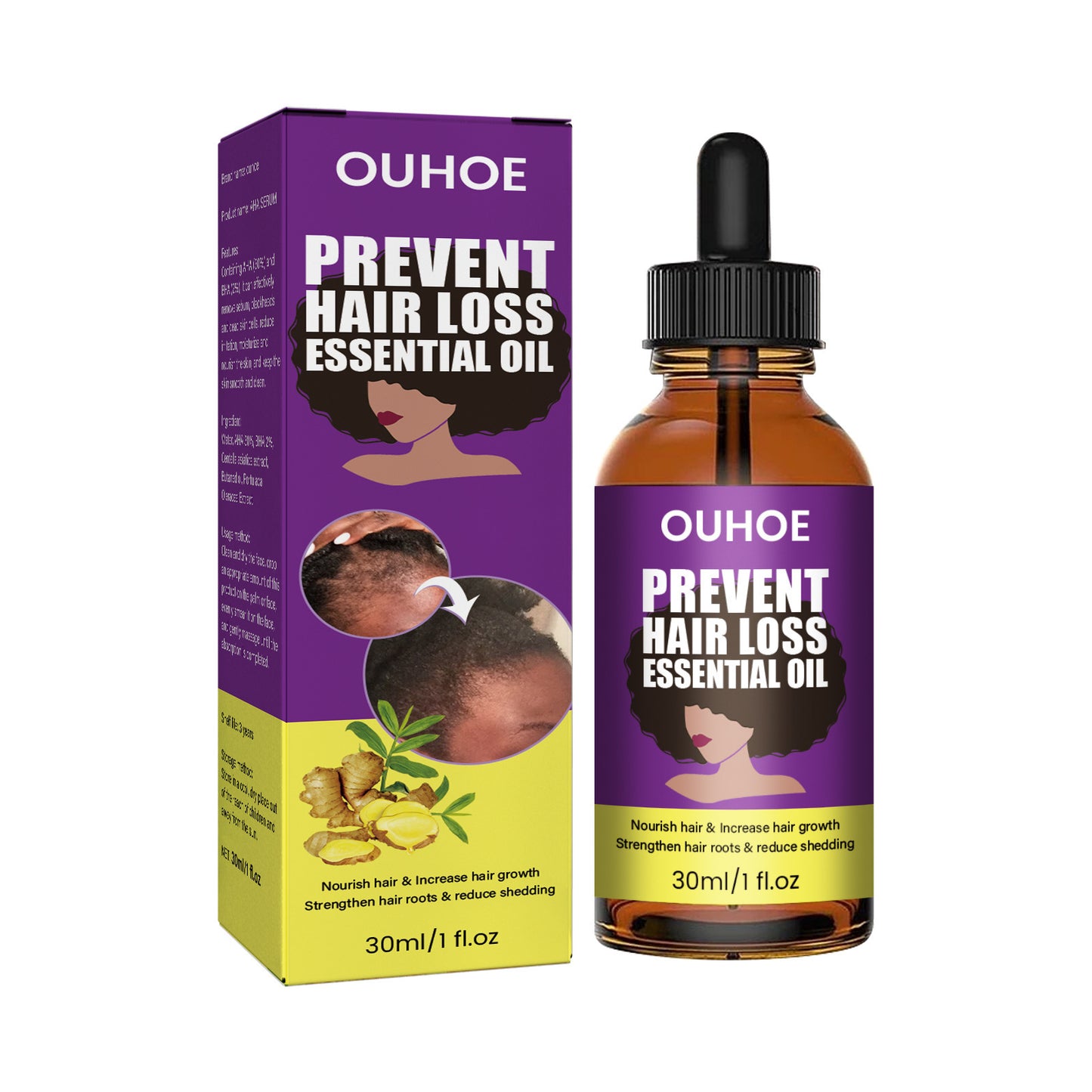 OUHOE Anti-Hair Loss Essence for Strong, Thick Hair